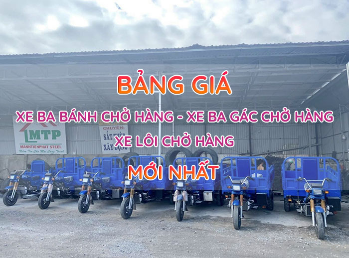 Xe ba bánh Nam Định chở hàng và bảng giá xe 3 gác
