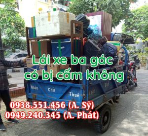 Xe ba gác có bị cấm không? Có được lưu thông không?